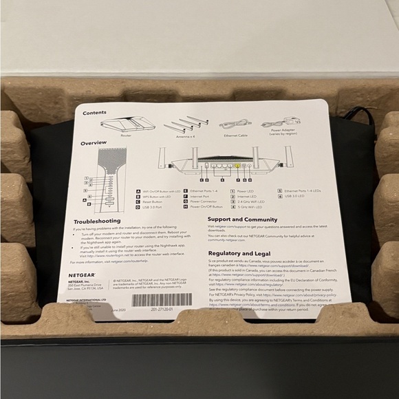 NETGEAR Nighthawk AX6 6-Stream AX4300 WiFi Router Used with Original Box - Picture 8 of 11